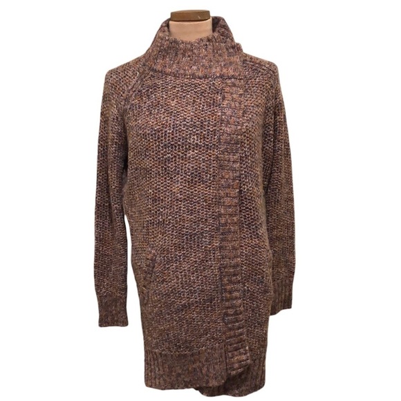 PrAna Callisto Cardigan Sweater Size Small Dusty Mauve Marl Knit Tunic - Picture 1 of 11
